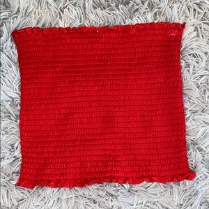 Red Ruffled Hot Kiss Tube Top